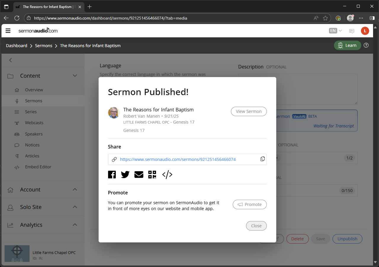 Publish step 2