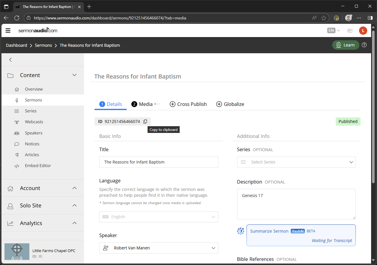 Publish step 3