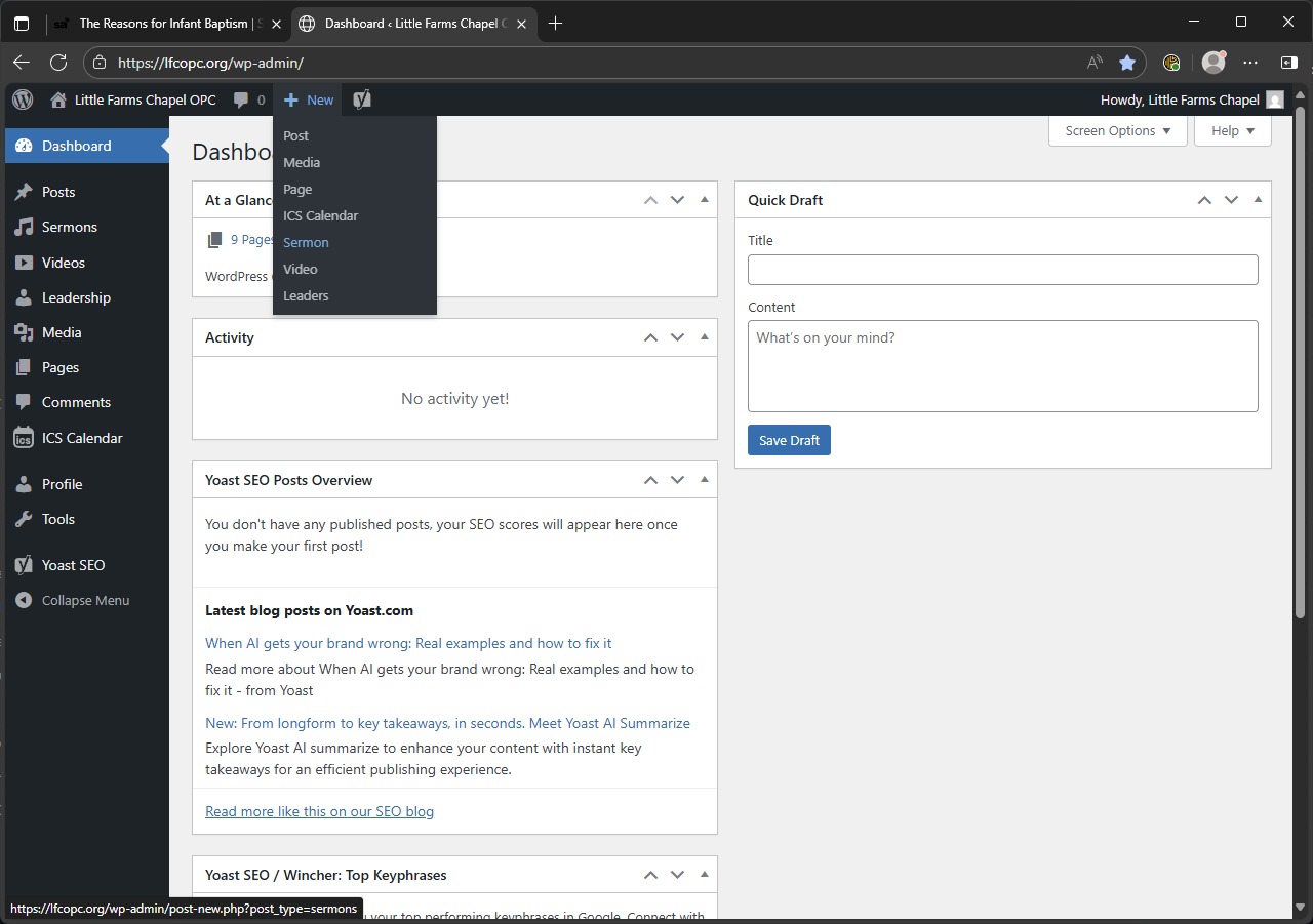 Open site editor