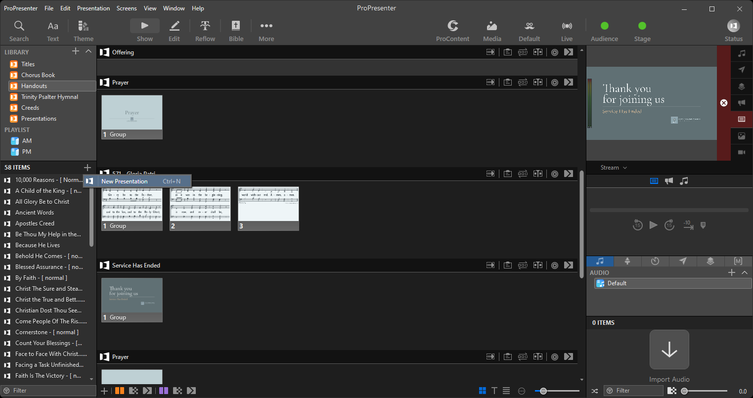 Create new song